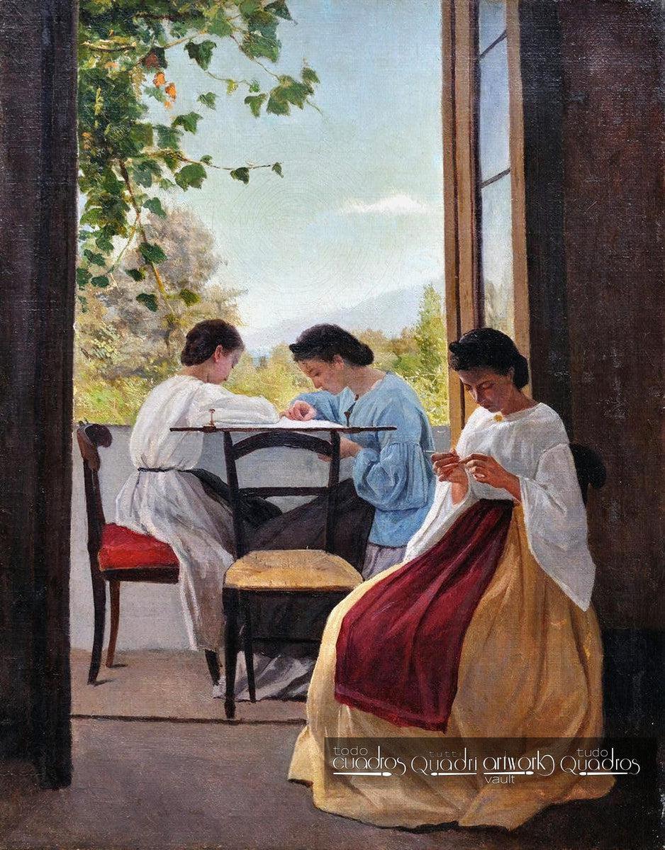 Le Ricamatrici, <span class="nobr">A. Cecioni</span>