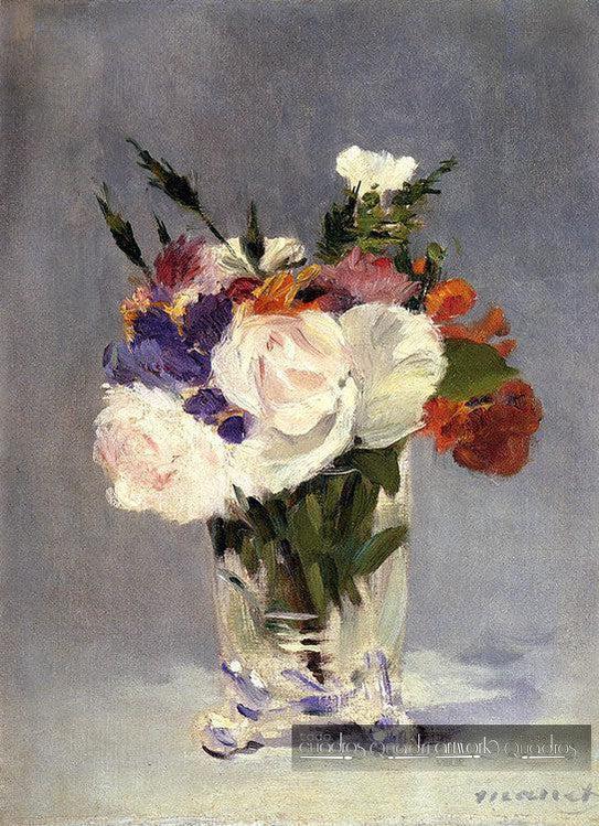 Fiori in un vaso di cristallo, Manet