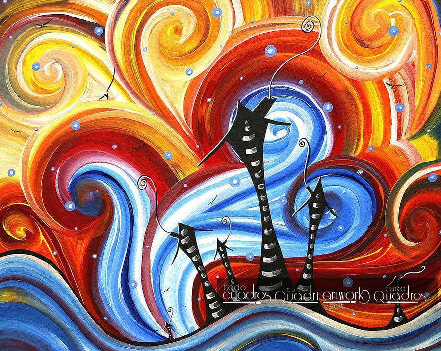 Case, acqua e vento, olio