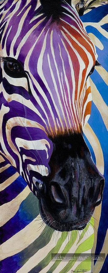 Zebra psichedelica, olio