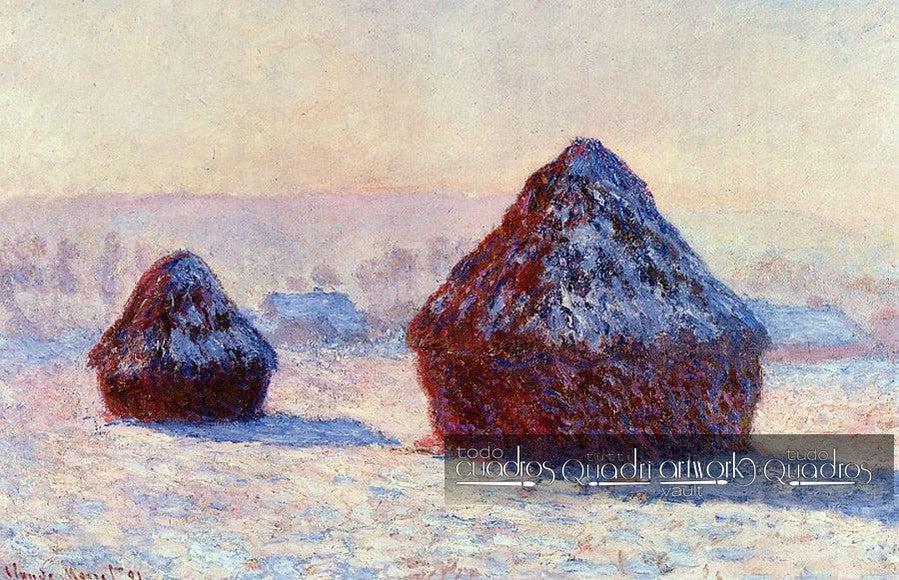 Covoni, effetto di neve, il mattino, Monet