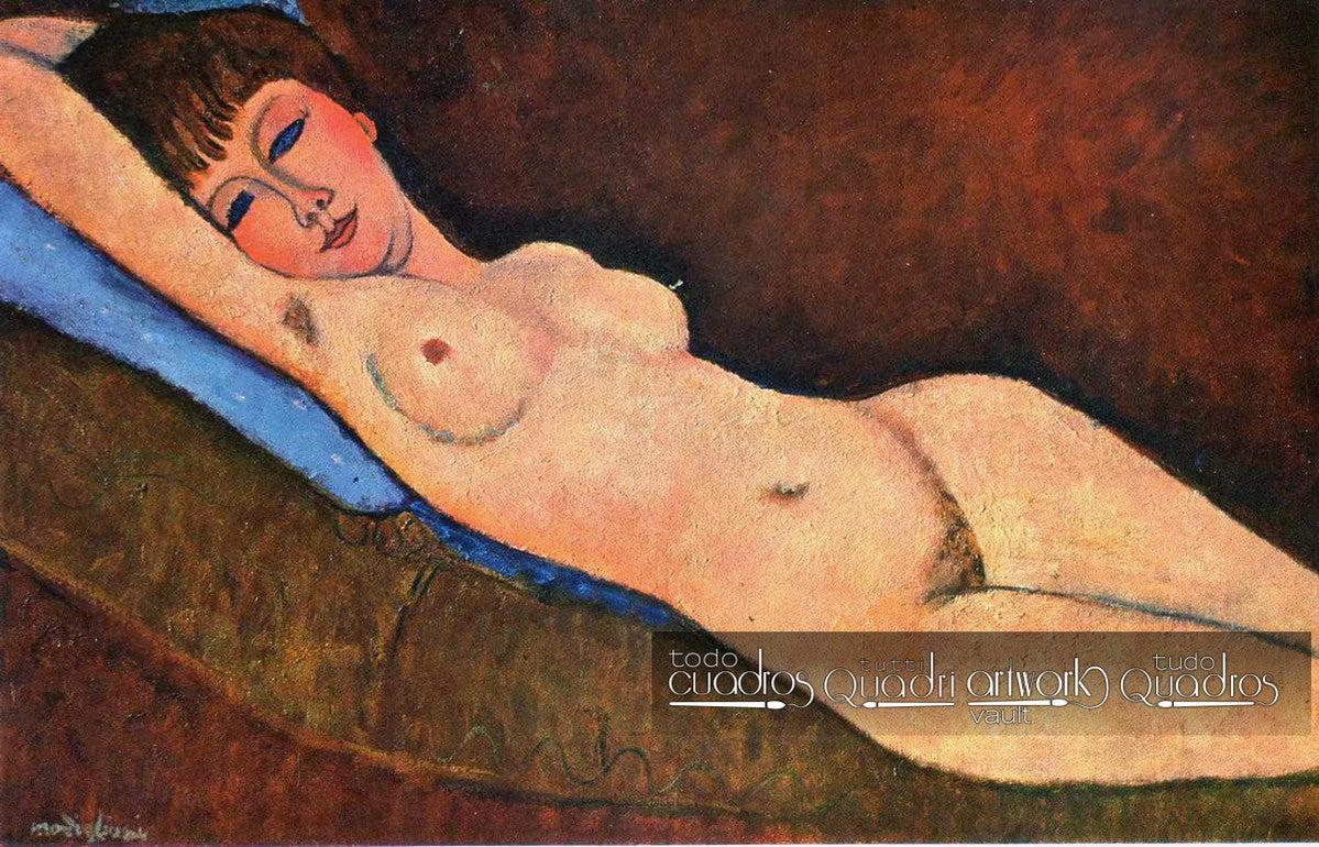 Nudo Disteso con Cuscino Blu, Modigliani