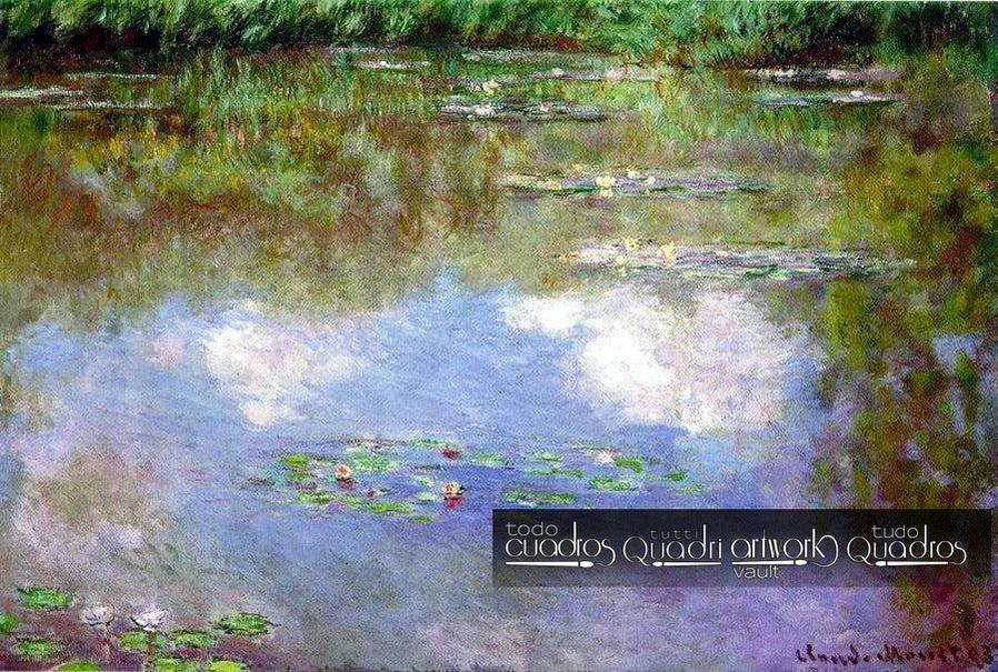Ninfee, paesaggio d'acqua, le nuvole, Monet