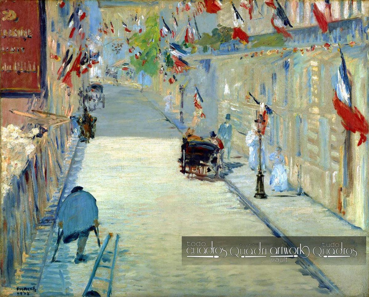 La Rue Mosnier aux drapeaux, Manet