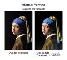 Copia realizata a mano del dipinto di Vermeer.