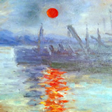Sole riflesso sul mare dipinto a olio.