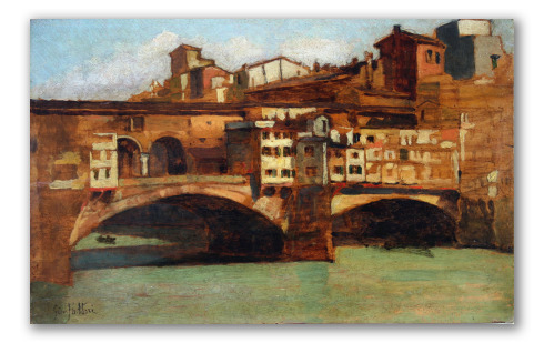 Il Ponte Vecchio a Firenze - Giovanni Fattori